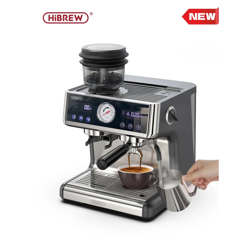 Macchina per caffè espresso a doppia caldaia HIBREW: caffè di qualità da bar a casa